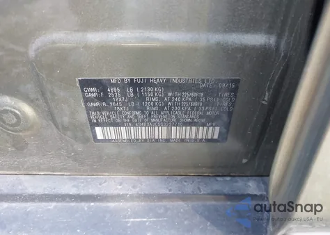 2016 Subaru Outback 2.5I Limited from USA, damaged, VIN 4S4BSAJC5G3227710